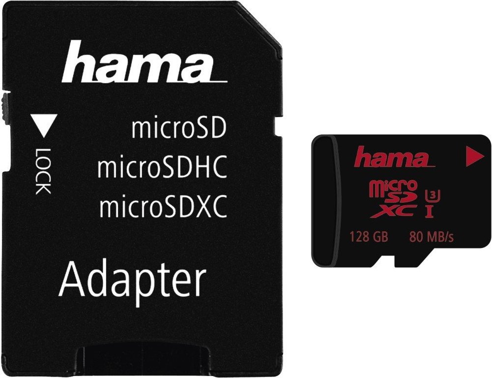 microSDXC 128GB UHS Speed Class 3 UHS-I 80MB/s + Adapter/Mobile (00181000)
