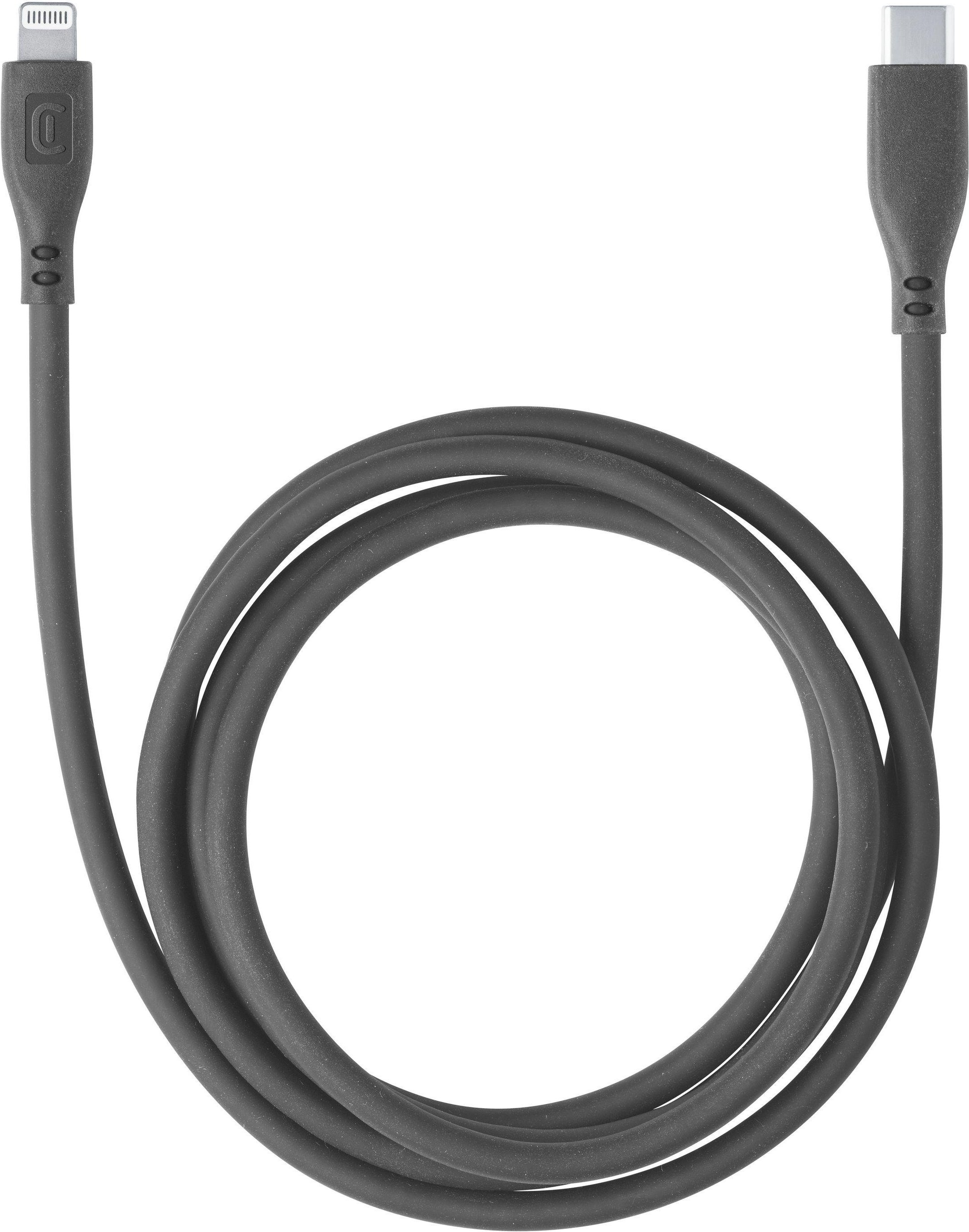 Soft Data Cable USB Typ-C/ Lightning 1,2m Black (60191)