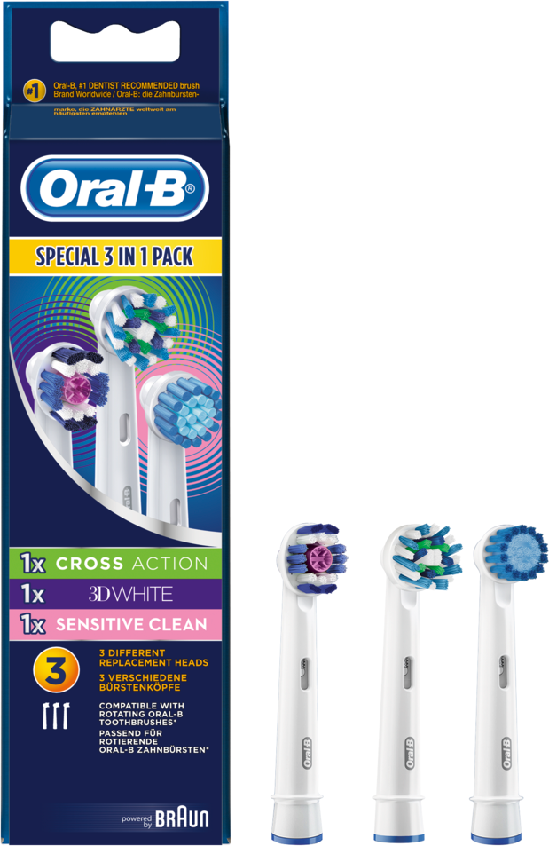 Multi-Pack 3 in 1 Aufsteckbürsten 3 Stück