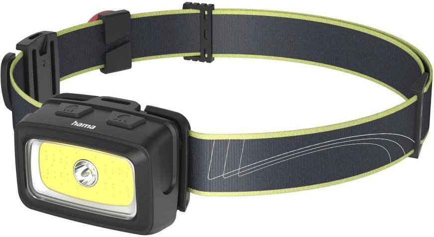 LED-Stirnlampe "HL350", Batterien, COB, Kopflampe, Warnlicht, Pfeife,7 Modi (00228616)