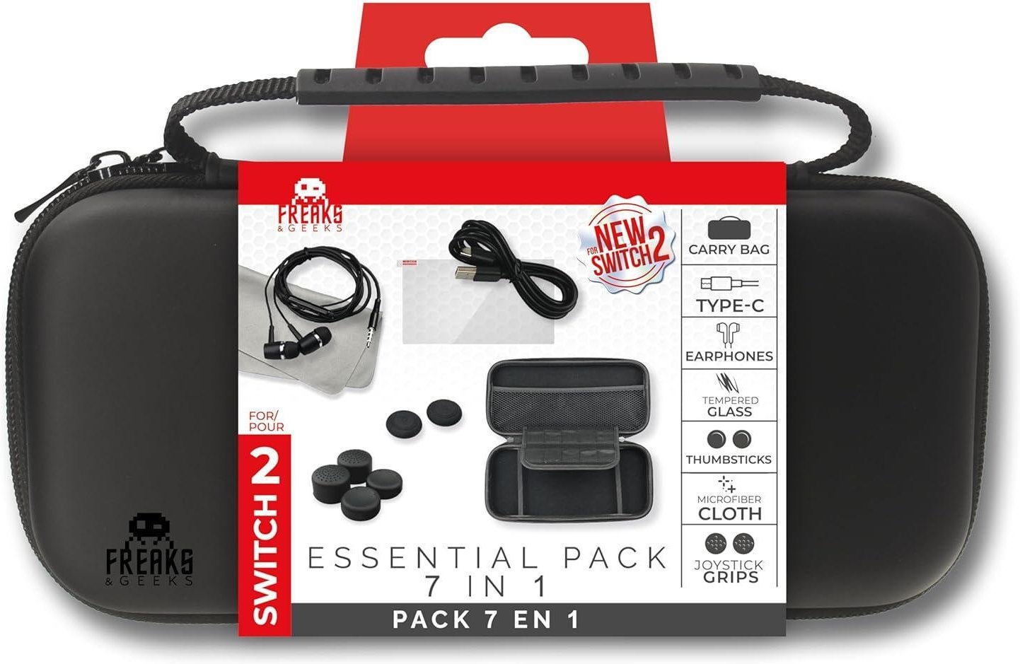 Nintendo Switch 2 Zubehör Set 7:1, schwarz