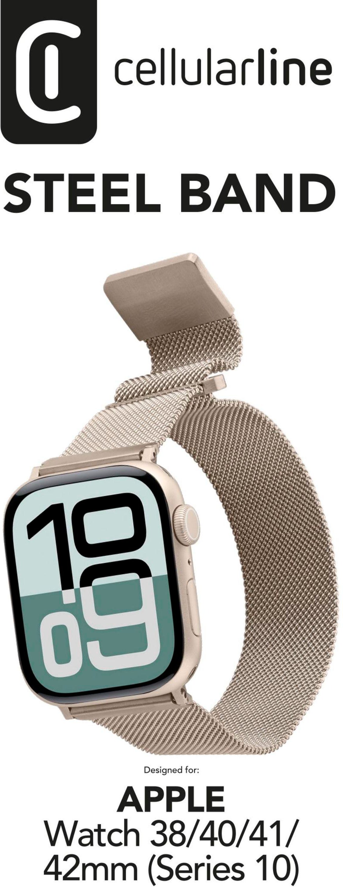 Steel Band für Apple Watch 38/ 40/ 41/ 42mm (Serie 10) Milanaise Beige (611159