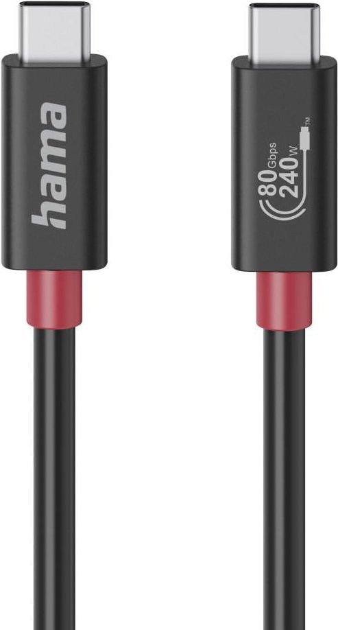 USB-C-Kabel, E-Marker, USB4 Gen4, 80 Gbit/s, 5 A, 240 W, 1,00 m (00200799)