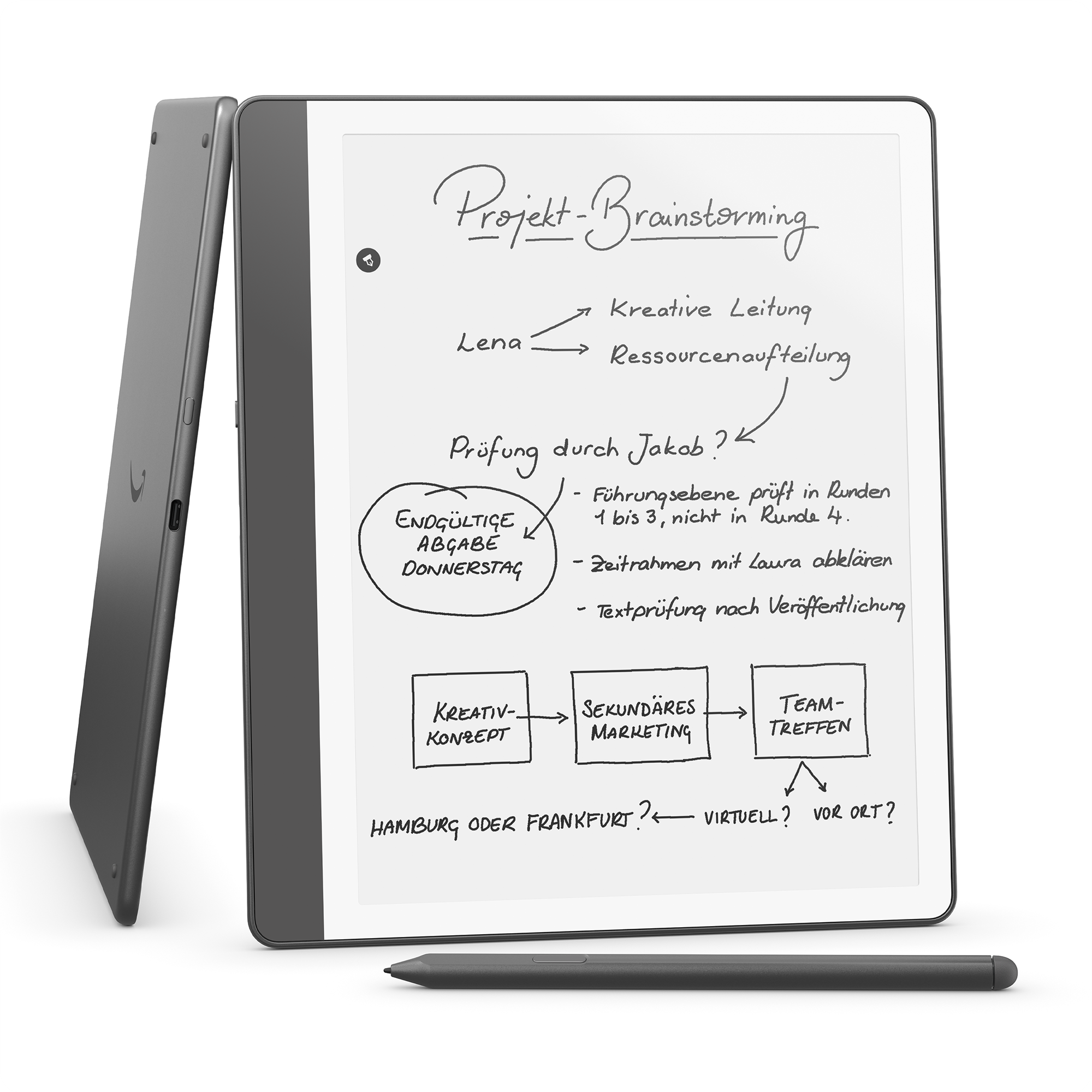 Thumbnail - Der neue Amazon Kindle Scribe (16 GB) mit Premium-Eingabestift - Neuartiges Display mit gleichmäßig