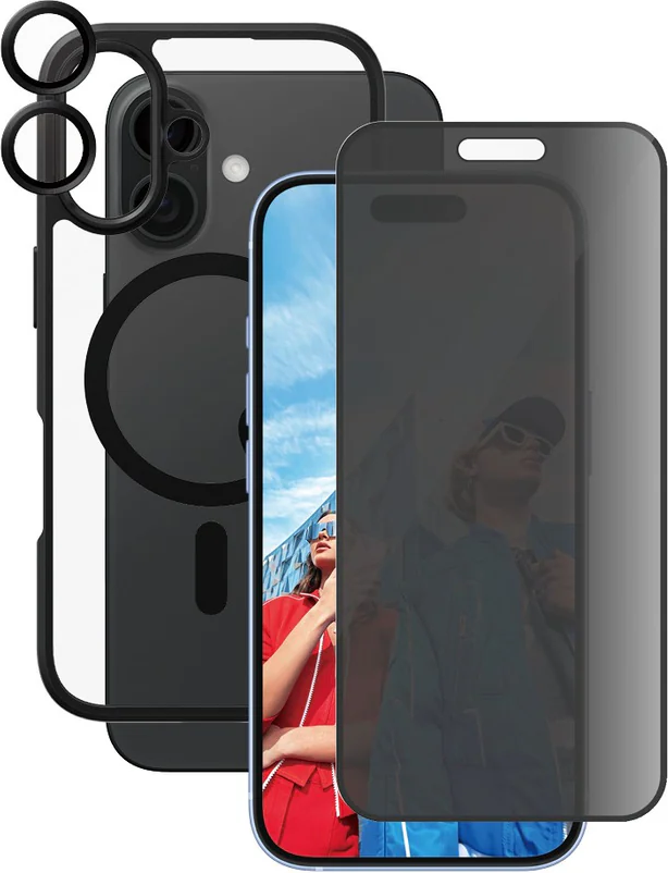 Thumbnail - CARE by PanzerGlass® Flagship 3-in-1 Privacy Set iPhone 16