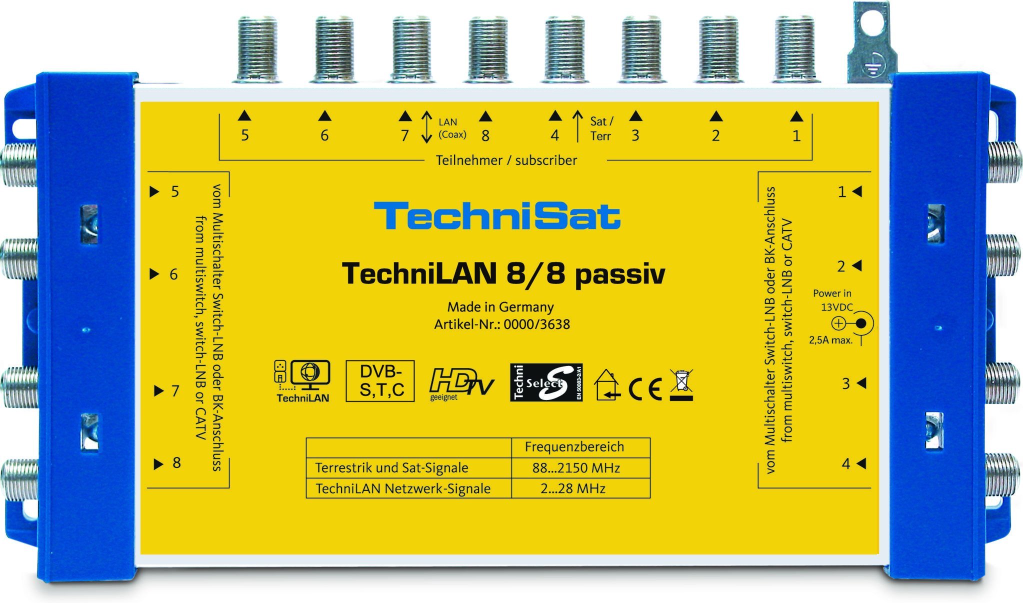 TechniLAN 8/8 passiv Multischalter-Erweiterung