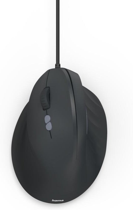 Thumbnail - Vertikale, ergonomische Linkshänder-Maus ECM-500L, mit Kabel, optisch, Schwarz (00173087)