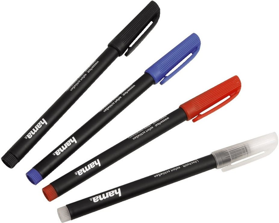 CD-/DVD-/Blu-ray-Marker, 3 Stück + Löschstift (00051197)