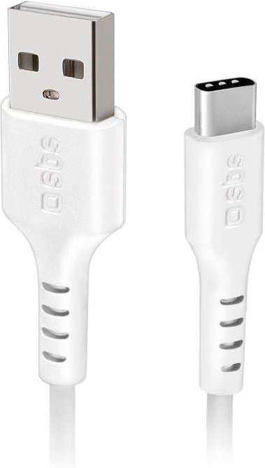 Daten- und Ladekabel, USB-A auf USB-C, 1,5 m, Weiß