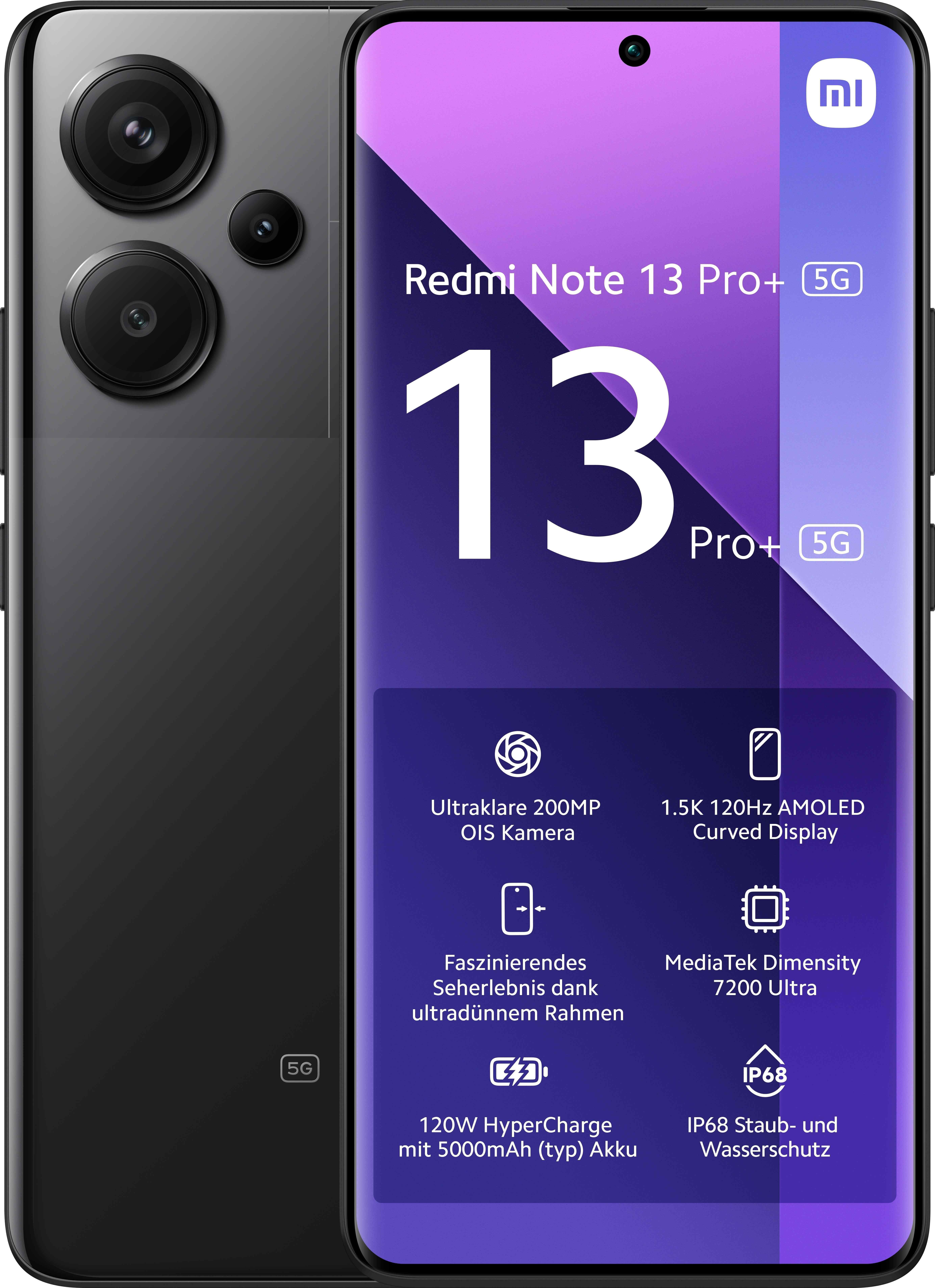 Thumbnail - Redmi Note 13 Pro+ 5G 12GB + 512GB Midnight Black Smartphone