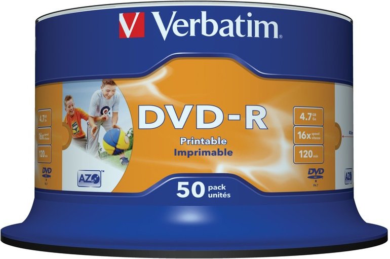 DVD-R 4.7GB, 16x, 50er-Pack DVD-Rohlinge