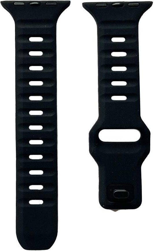 Armband für Apple Watch Ultra 49mm/ Watch 45/44mm (Series 4 - 10)/ 42mm (Series 1 - 3) Sport Black