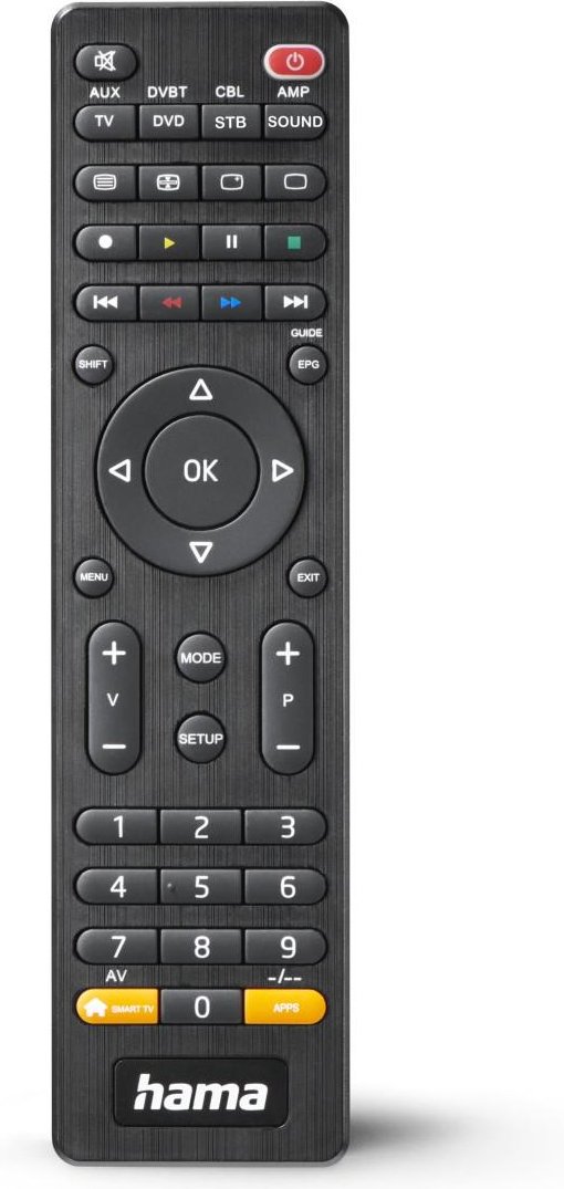 Universal-Fernbedienung TV, Infrarot, für 8 Geräte, mit App-Taste (00221054)
