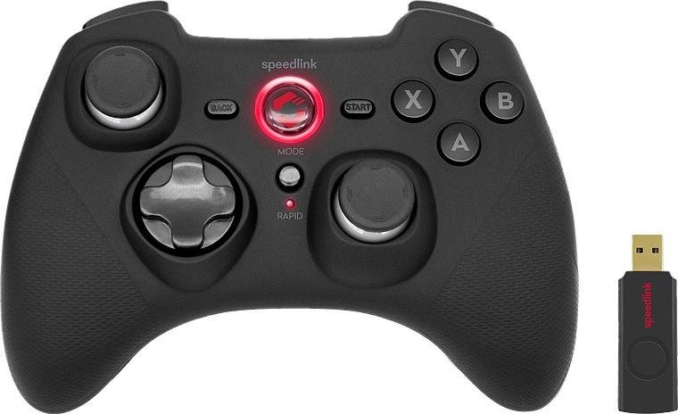 RAIT Gamepad - kabellos - für PC/Switch/OLED, rubber-schwarz Controller