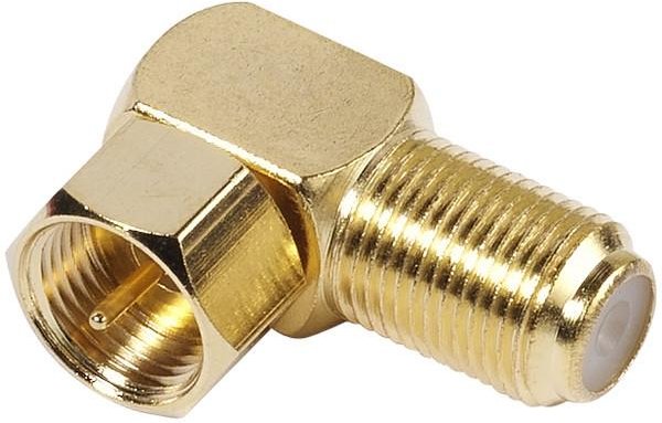 SAT F - Winkeladapter, vergoldet (48078)