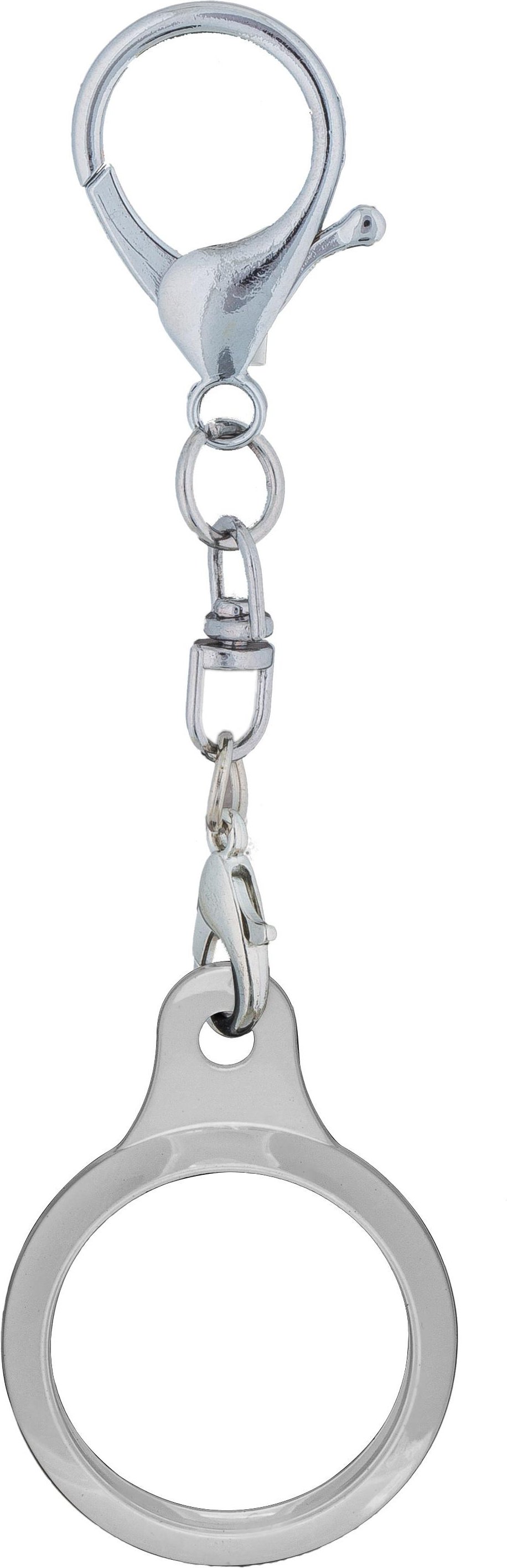 Cover für AirTag Shiny Silver Schlüsselanhänger