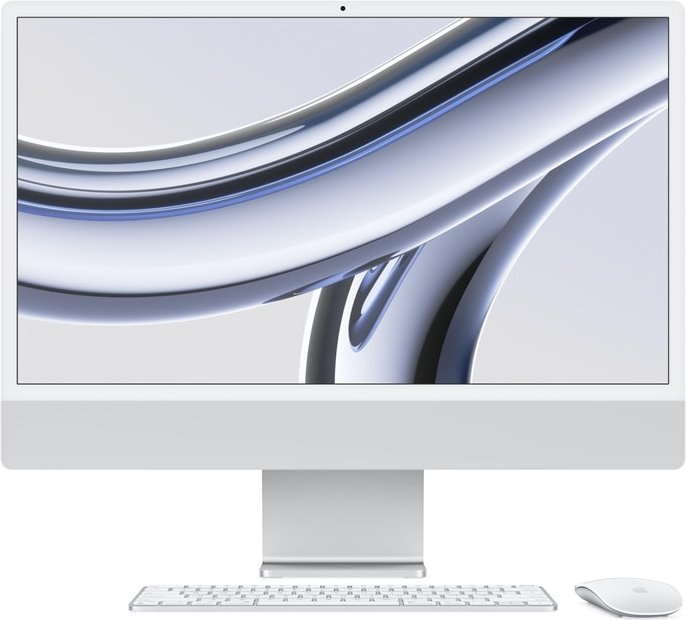 iMac Silber 24 Zoll, M3, 8-Core-CPU, 8-Core-GPU, 8GB, 256GB SSD