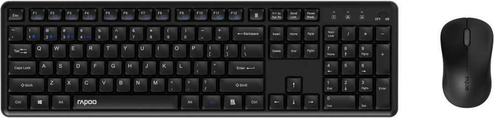 Full Silent Multi mode Kombo Set "8150M Silent", Schwarz, QWERTZ (00228286) Maus-Tastatur-Set
