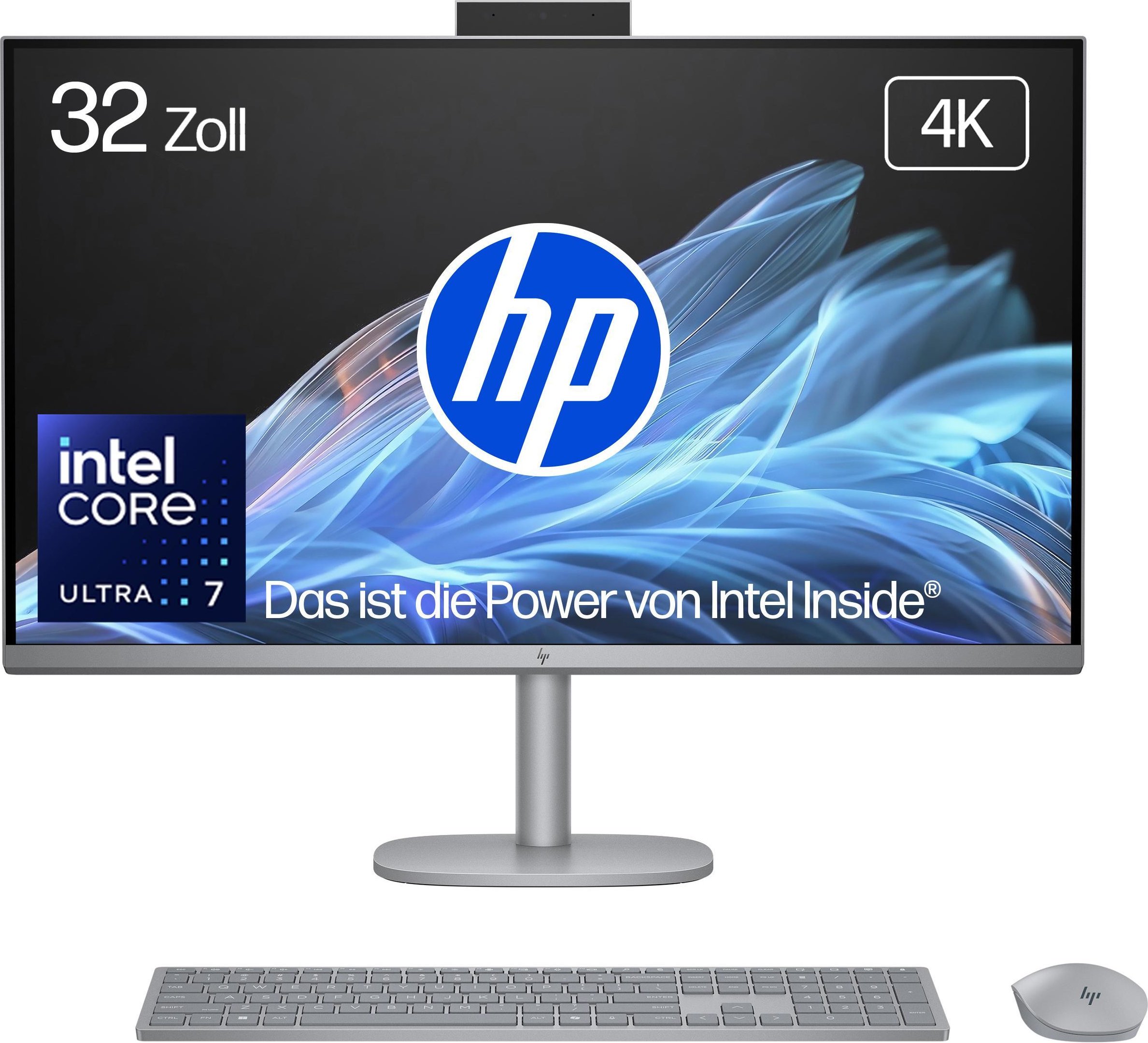 OmniStudio X 32-c0670ng, Silber, 32 Zoll, 4K, IPS, Intel Core Ultra 7 155H, 32 GB, 1 TB SSD