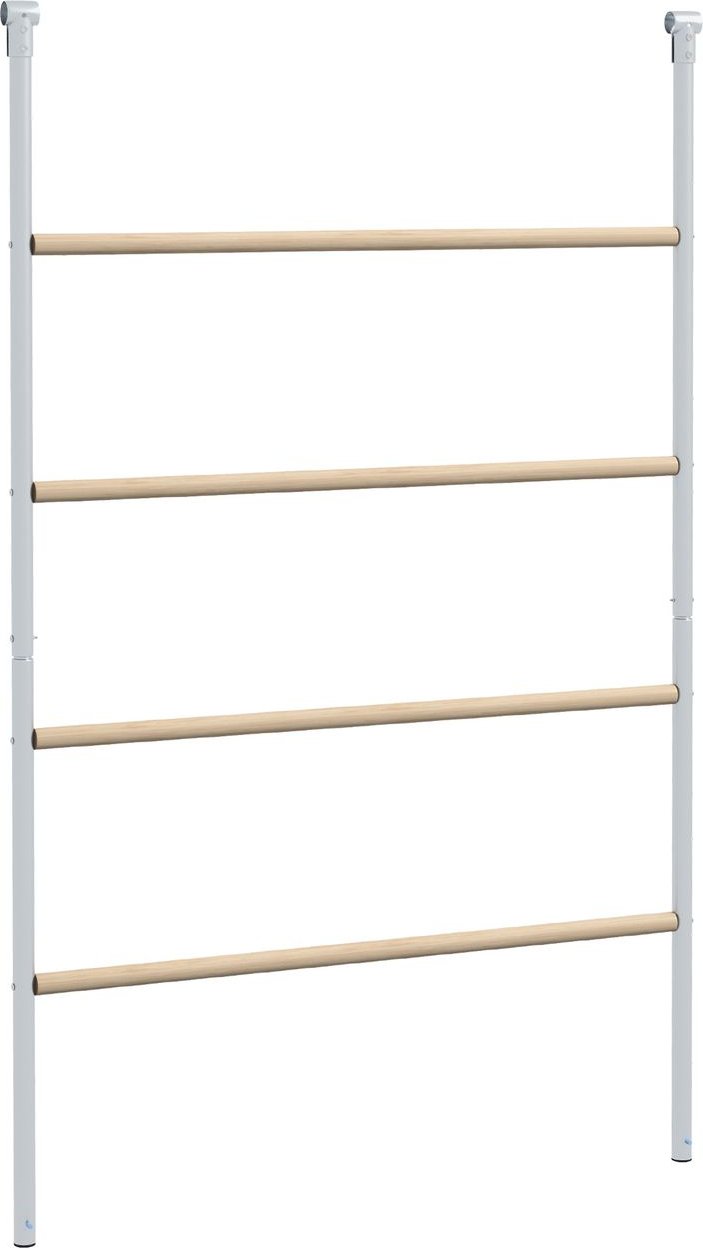 Sitzleiter für Hühner, 4 Sitzstangen, wetterfest, für 4-6 Hühner, Stahl/Holz