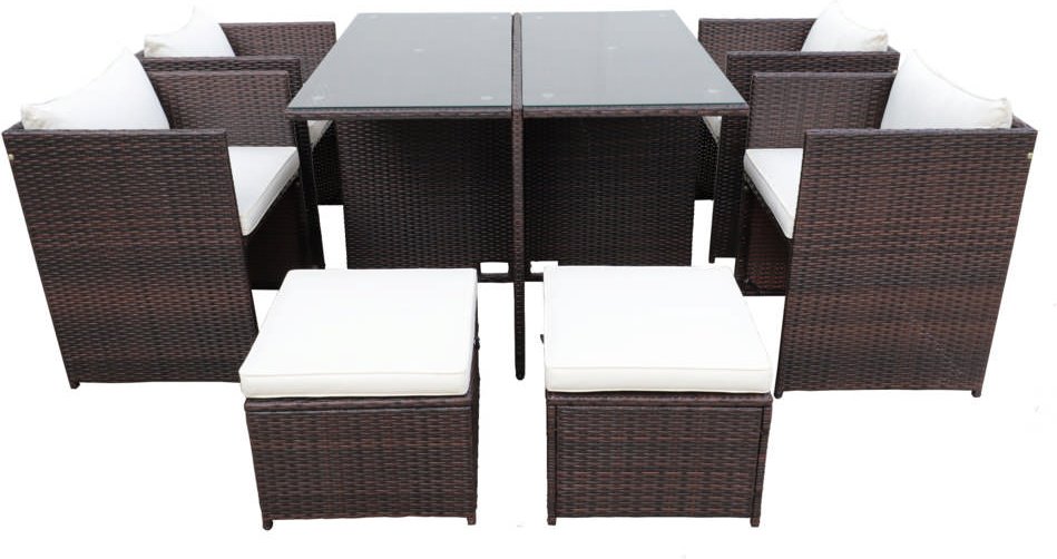 22tlg. Polyrattan-Sitzgruppe Gartenmöbel Rattan-Set