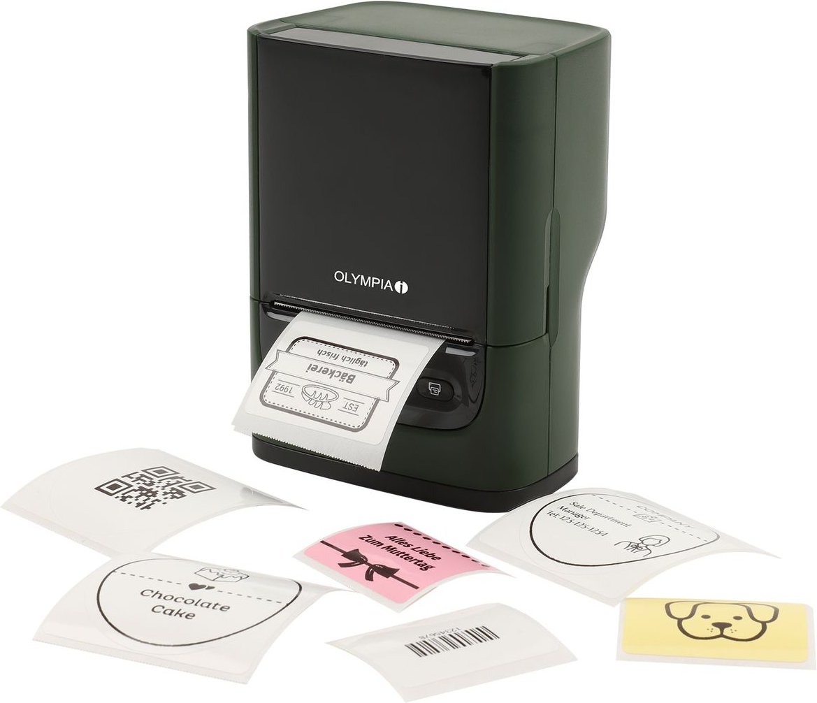 Etikettendrucker OLYMPIA PM220, mobil, grün