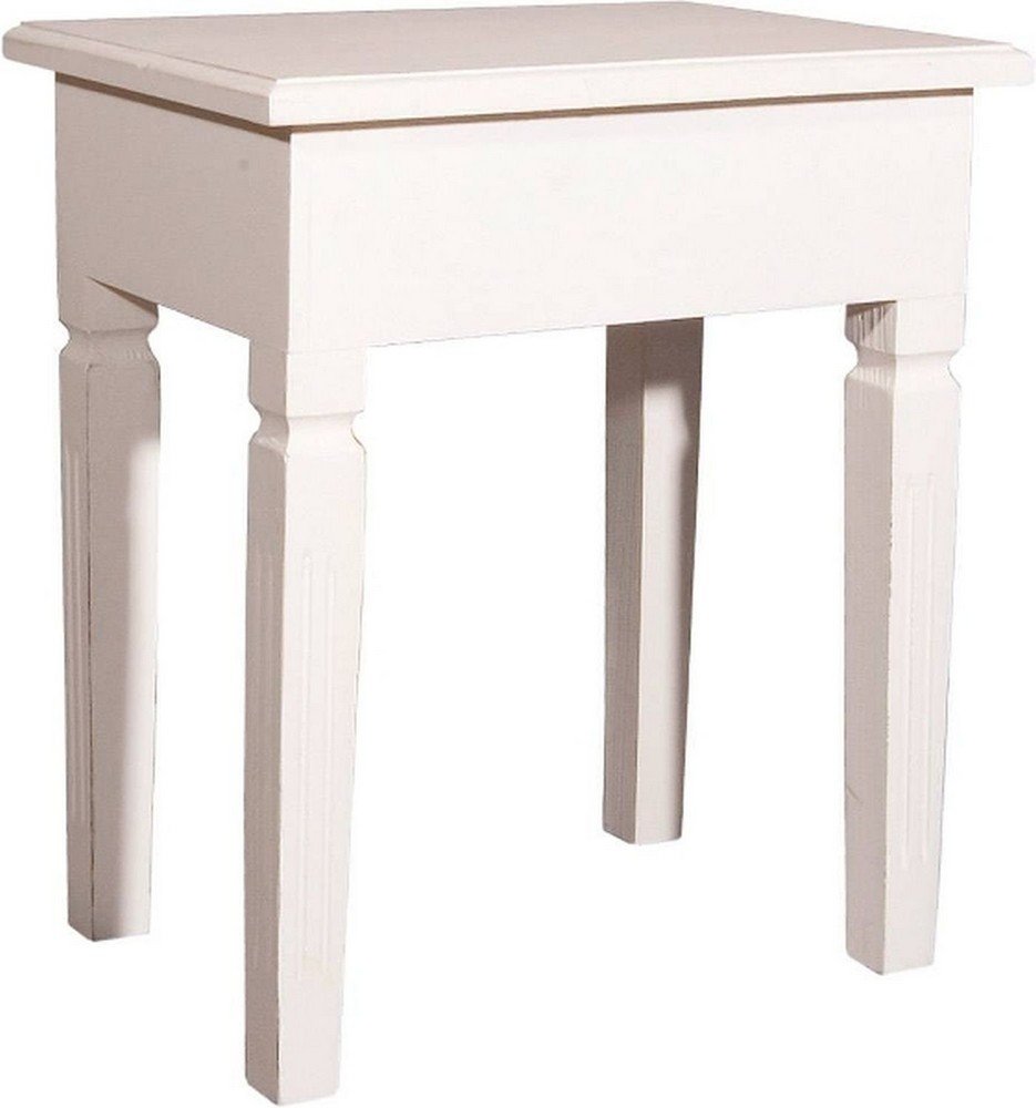 My Flair Hocker "Meridian", weiß/holz