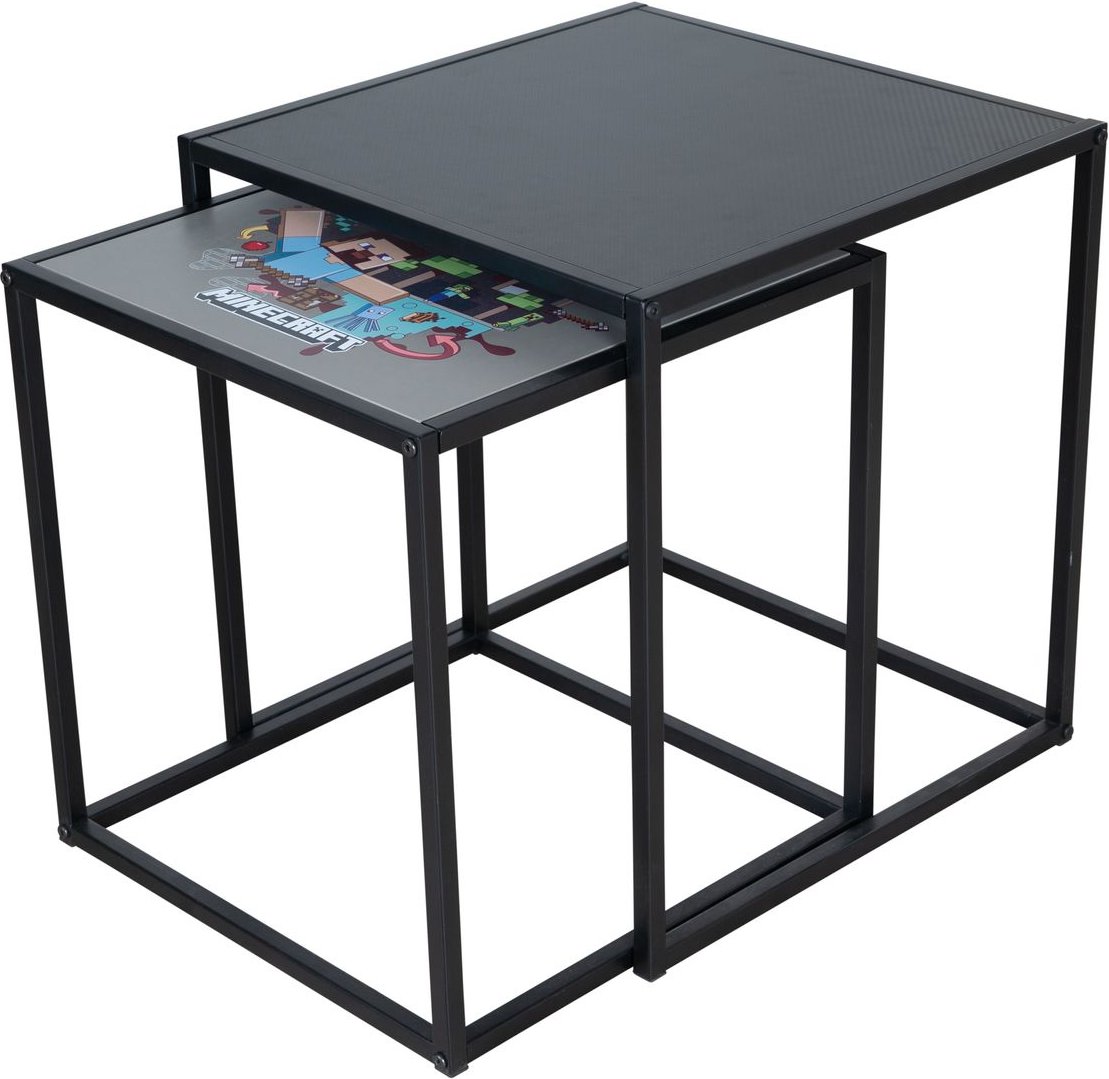 MINECRAFT - Beistelltische, 2er Set, Nachttische, Satz-Tisch