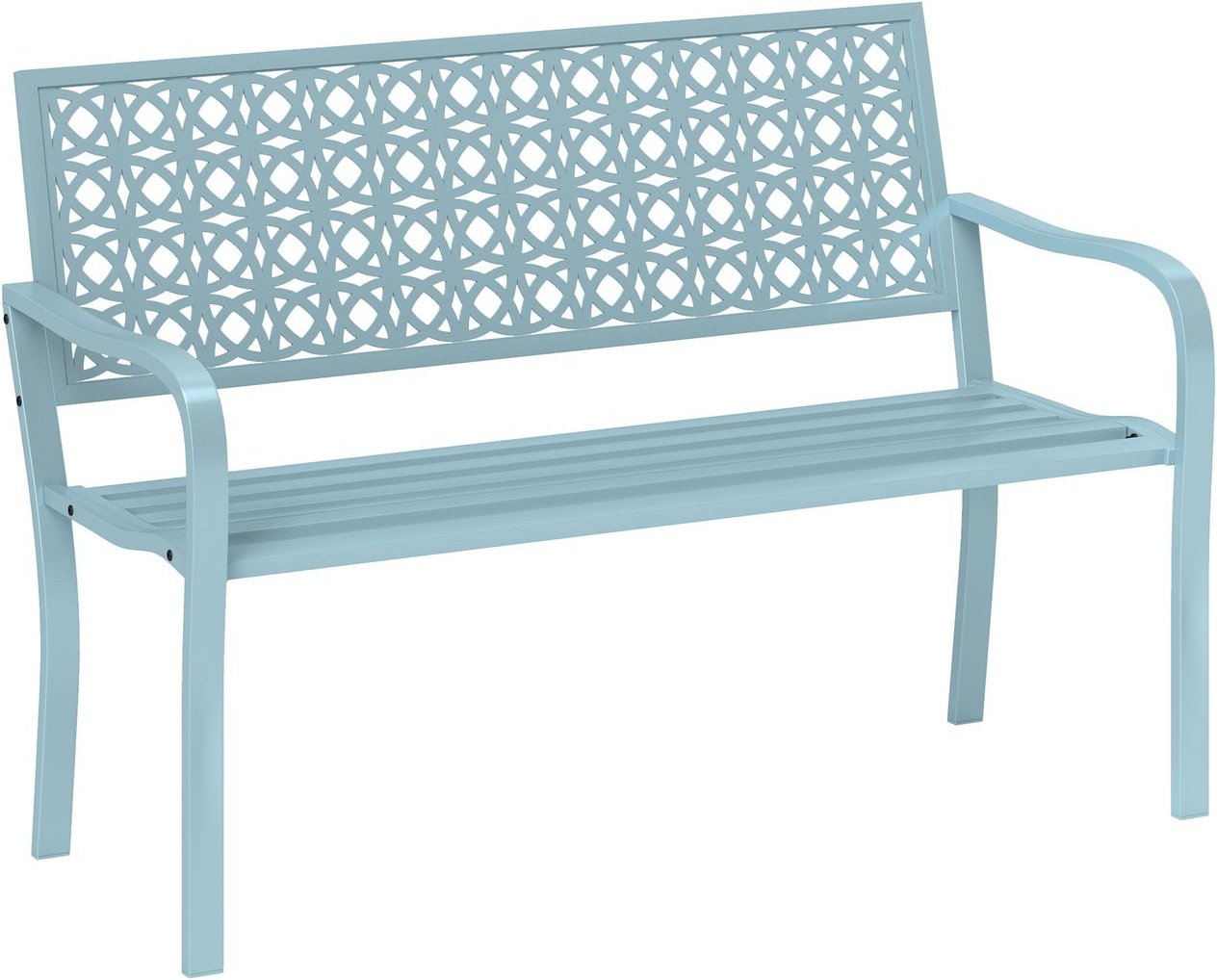 Outsunny 2-Sitzer Gartenbank, wetterfest Sitzbank, Gartenmöbel 240kg belastbar