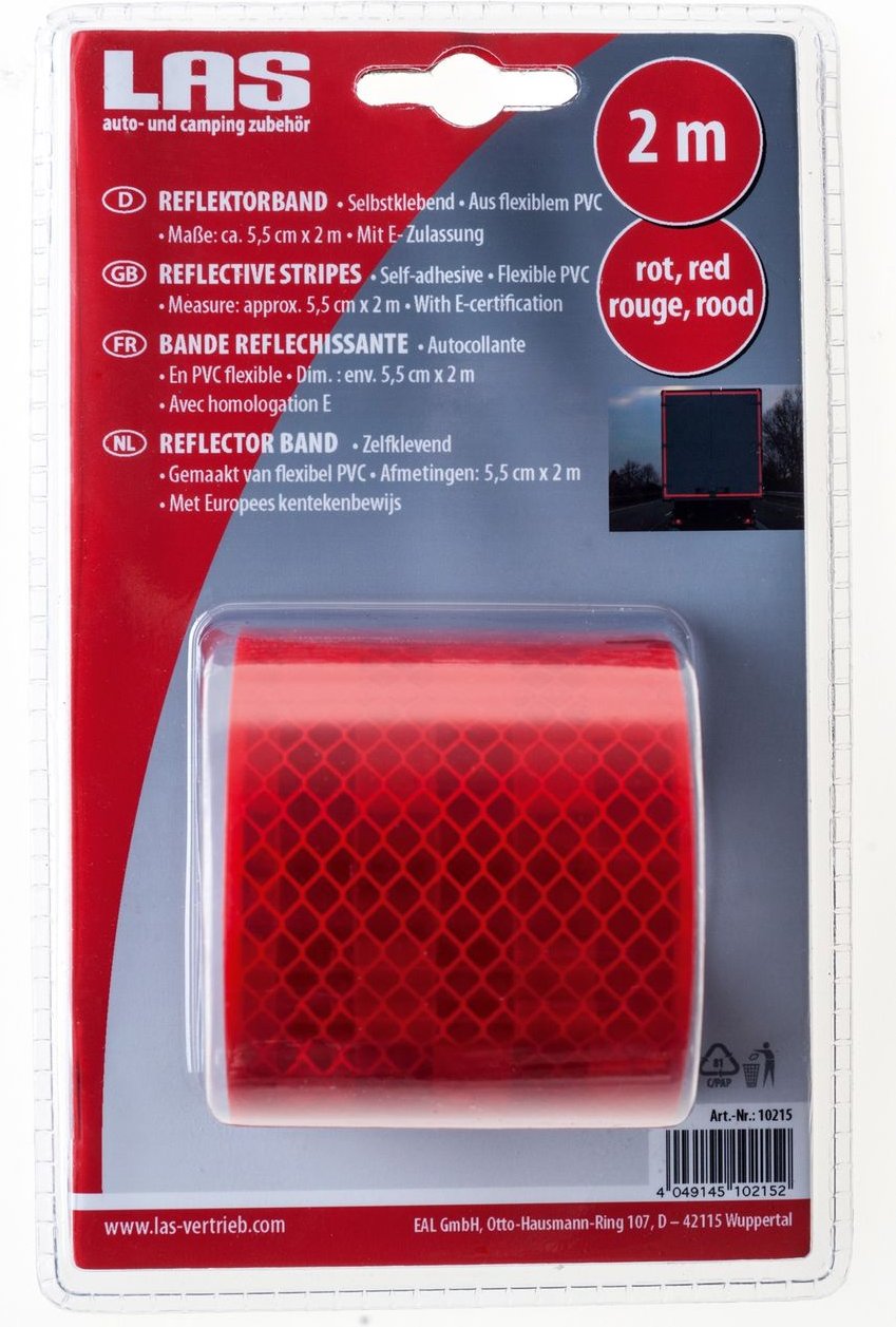 Reflektorband 2 m, Rot
