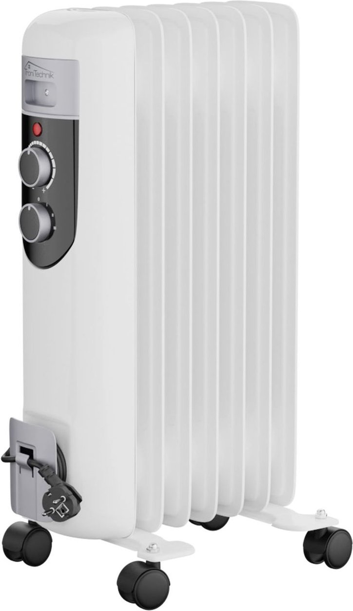 Ölradiator mit 3 Heizstufen, Elektroheizung mit 7 Rippen & Thermostat, mobil einsetzbar