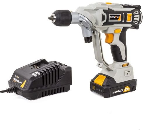 Batavia Maxxpack 18V Twin Drill Akku-Bohrschrauber Set (mit 2Ah Akku und Ladegerät)