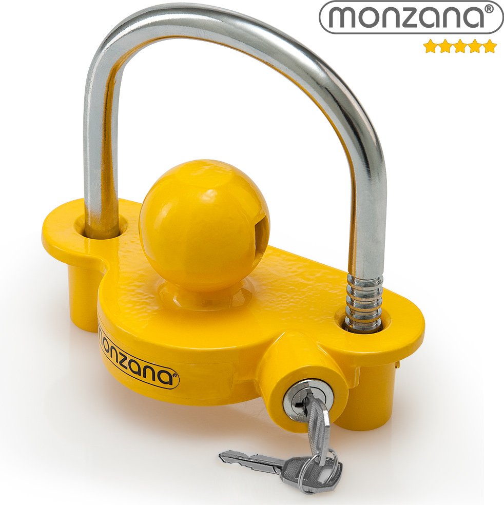 Deuba Anhängerschloss 2 Schlüssel gelb