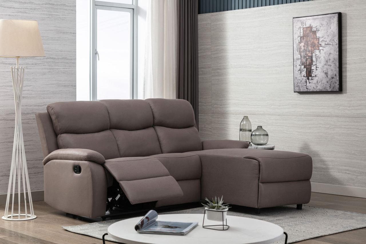 Thumbnail - Ecksofa mit Relaxfunktion - Braun