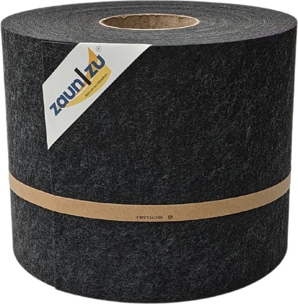 Sichtschutzstreifen Design Vlies für Doppelstabmatten Schwarzgrau 26m