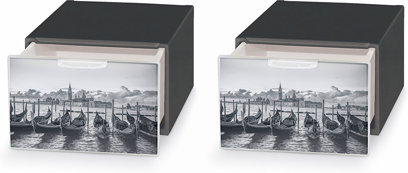 Schreibtisch Ablageboxen 2er-Set Q-Box mini