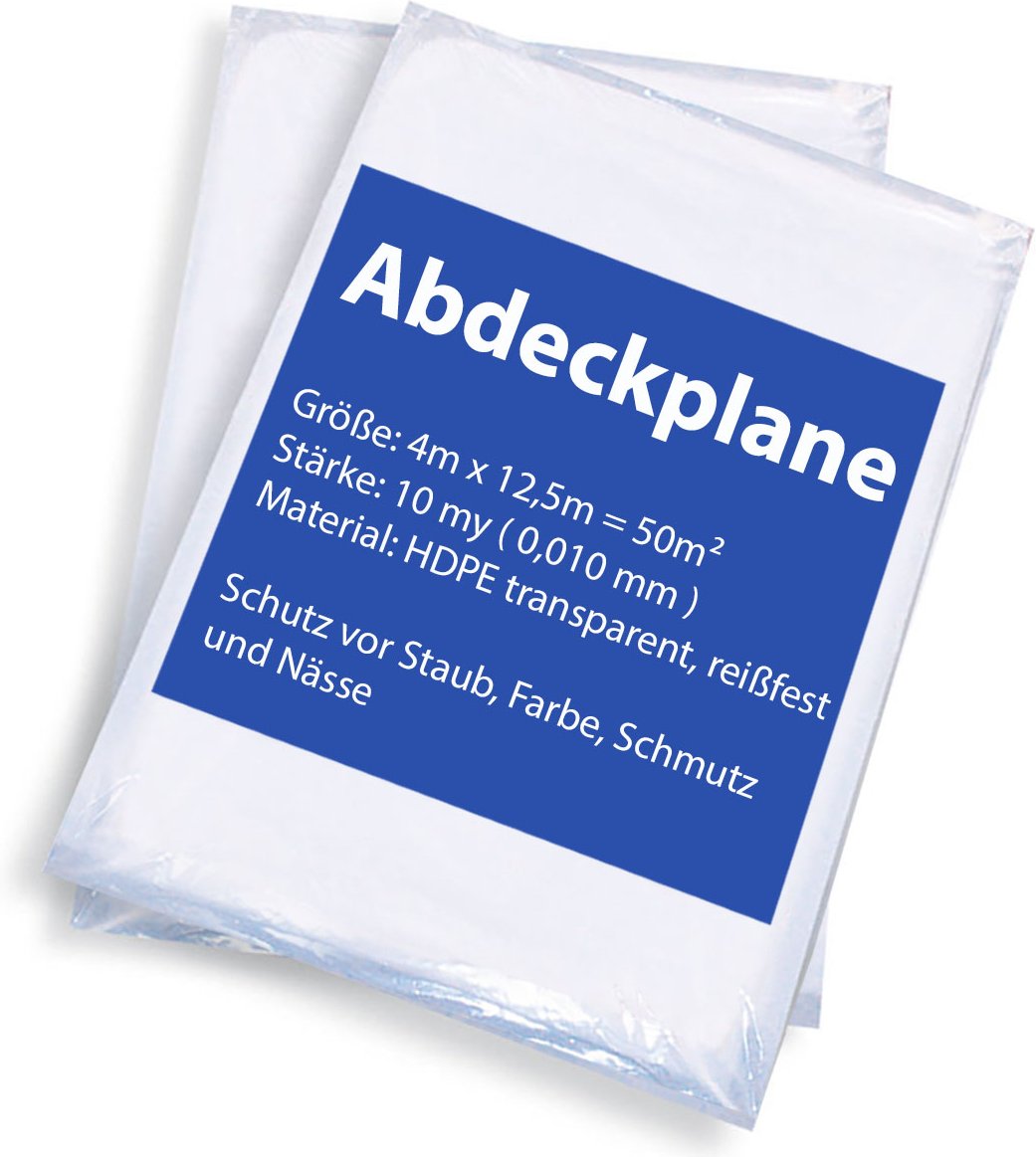 Thumbnail - Malerplane Abdeckfolie 4x12,5m 10my 1 Stück