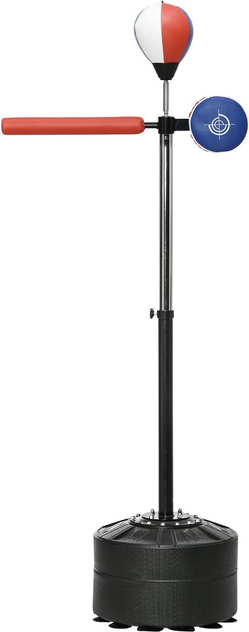 SPORTNOW Boxsack, 1,63-2,05m Boxständer mit Punchingball, Reflexstange, Pratze