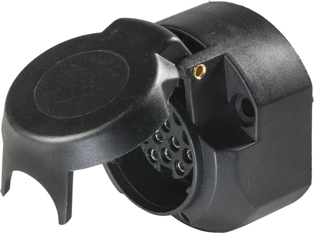 Adapter Anhängerkupplung mit Klappdeckel zum anschrauben IP44