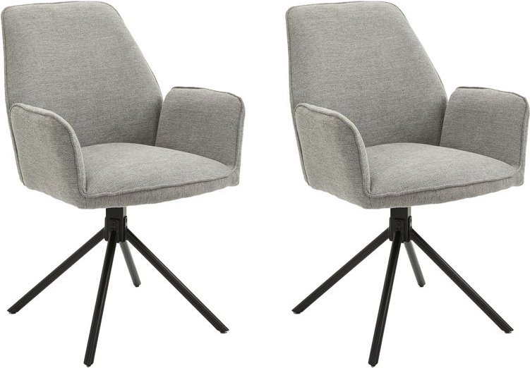 BLAIR Stuhl, 2er Set, Metallgestell schwarz pulverbeschichtet