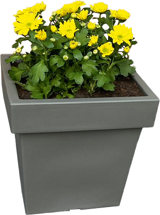 Pflanztopf „Vigo“ eckig - 14,0 L Steingrau