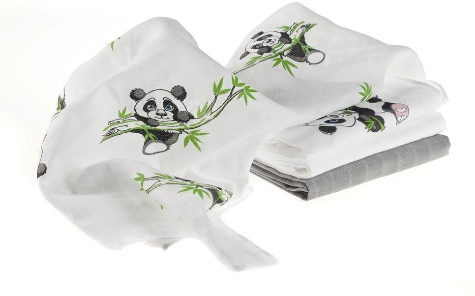 Mullwindeln, 4er Pack, Design Panda