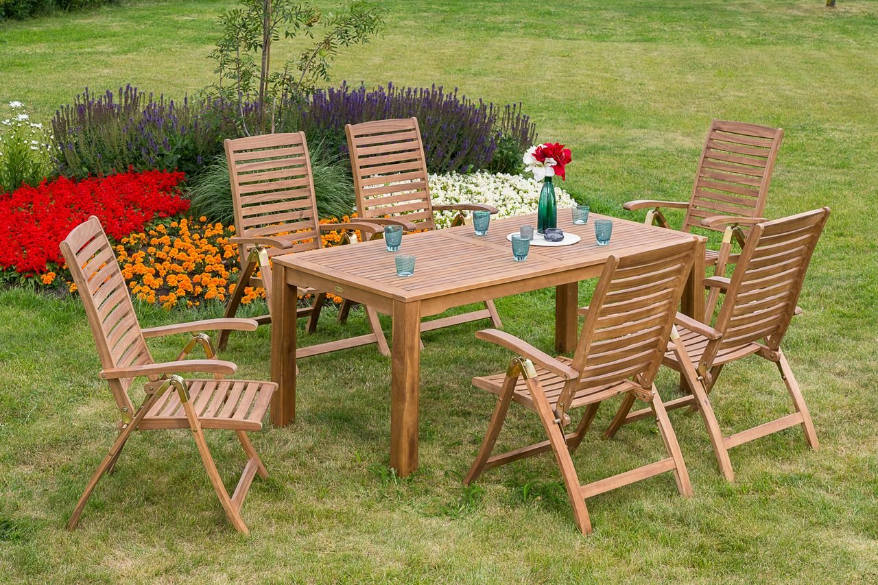 Gartenmöbelset Parabaiba 7tlg. Tisch 185x90 cm