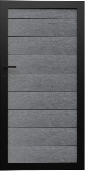 WPC Gartentor CORTADO, ca. 180 x 90 cm - inkl. Schlüssel & Montagezubehör - Grau