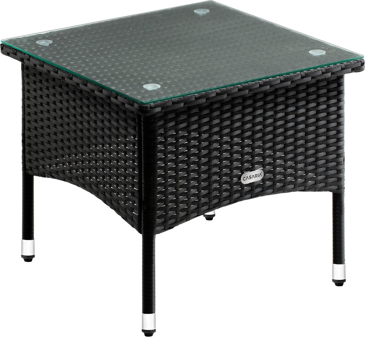 Thumbnail - Deuba Polyrattan Beistelltisch/Teetisch - schwarz