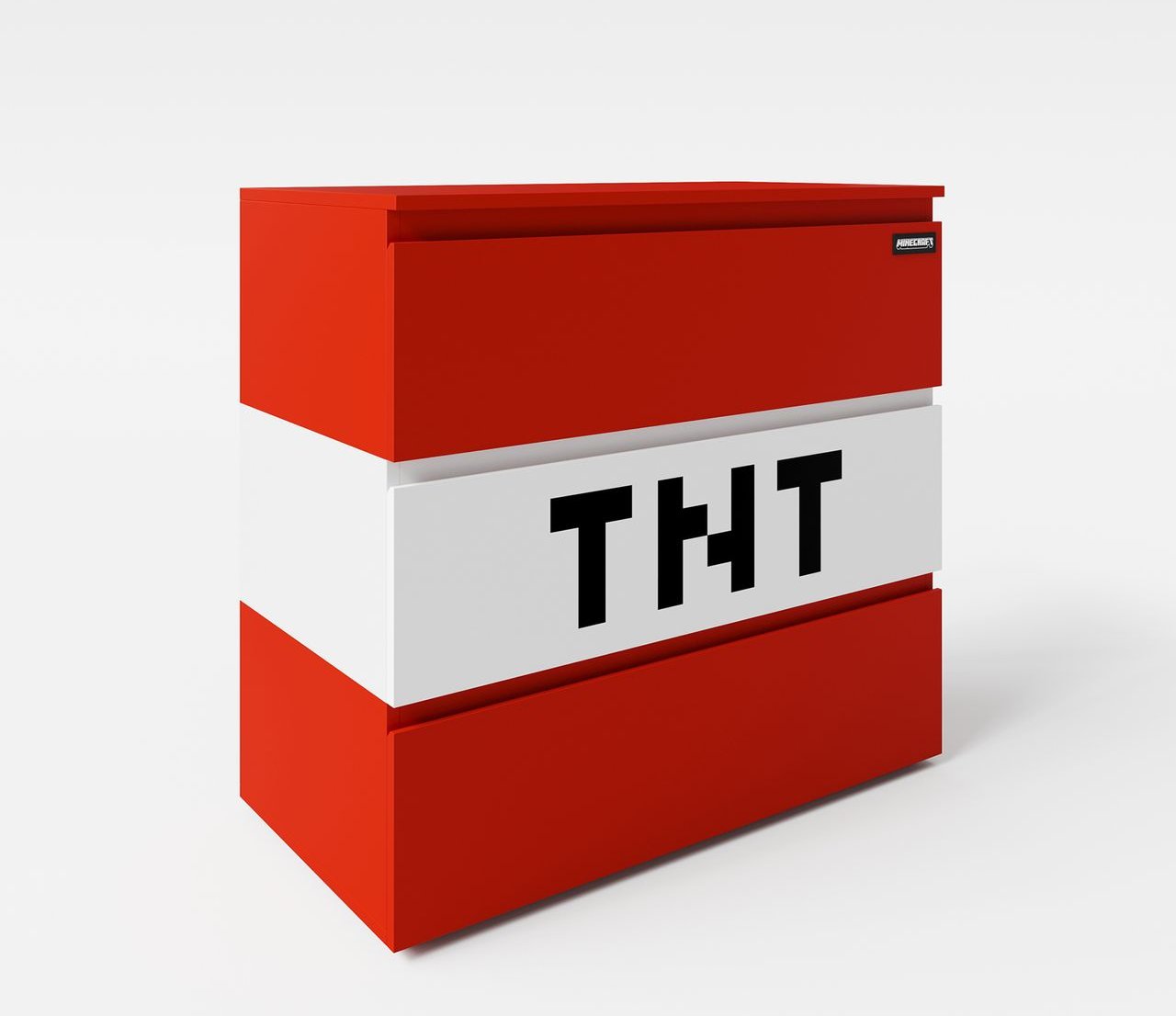 MINECRAFT - Kommode mit 3 Schubladen, Dresser, TNT-Würfel