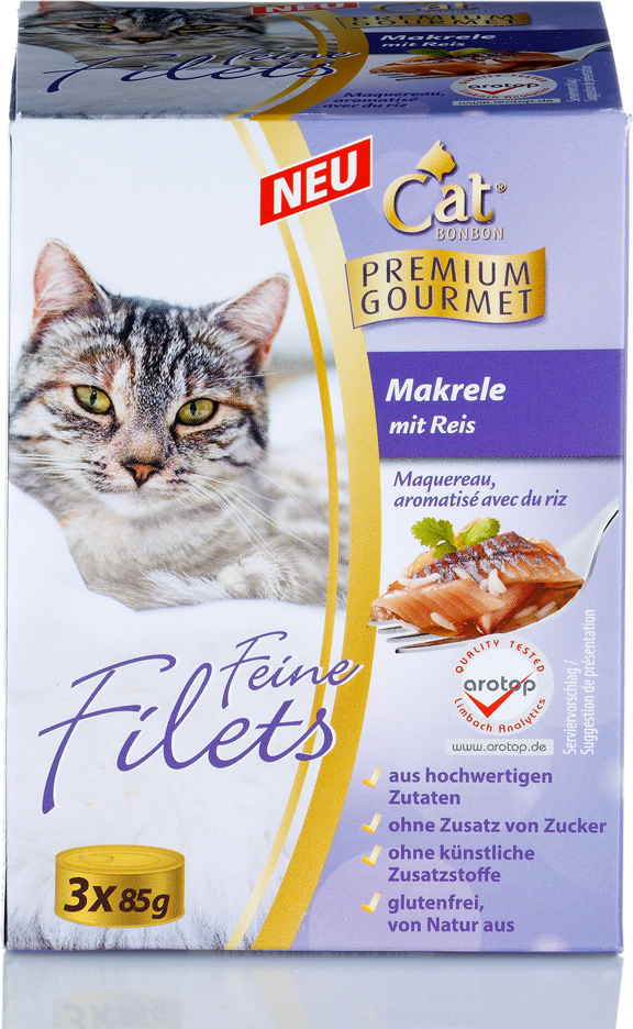 Feine Filets, Makrele mit Reis, 3 x 85 gr.