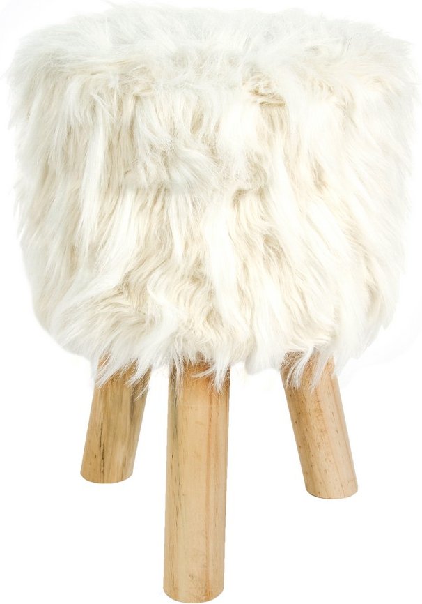 My Flair Hocker in Felloptik braun/natur