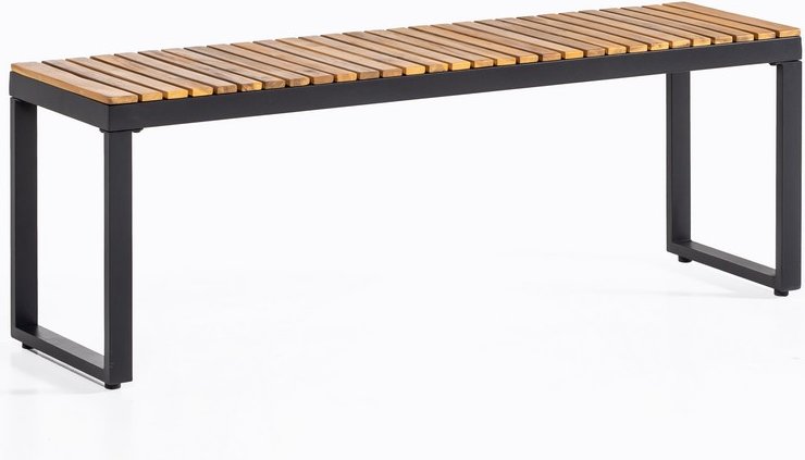 Gartenbank aus Akazienholz, ca. 130 x 35 x 45 cm