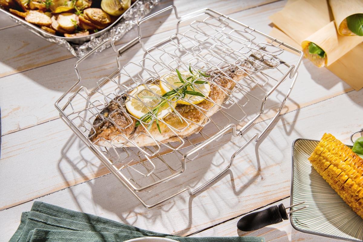 Fisch und Gemüsehalter Pescado